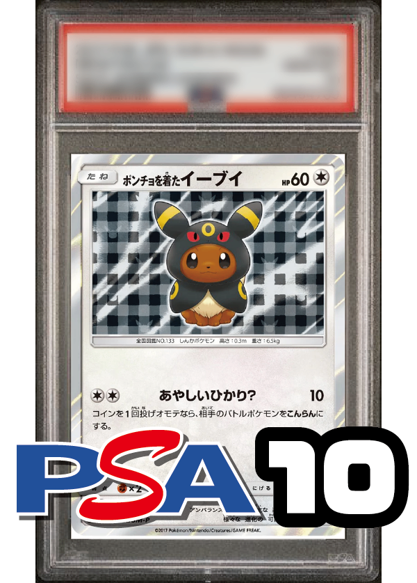【PSA10鑑定品】ポンチョを着たイーブイ(ブラッキー)(R仕様)[141/SM-P][P][プロモ]