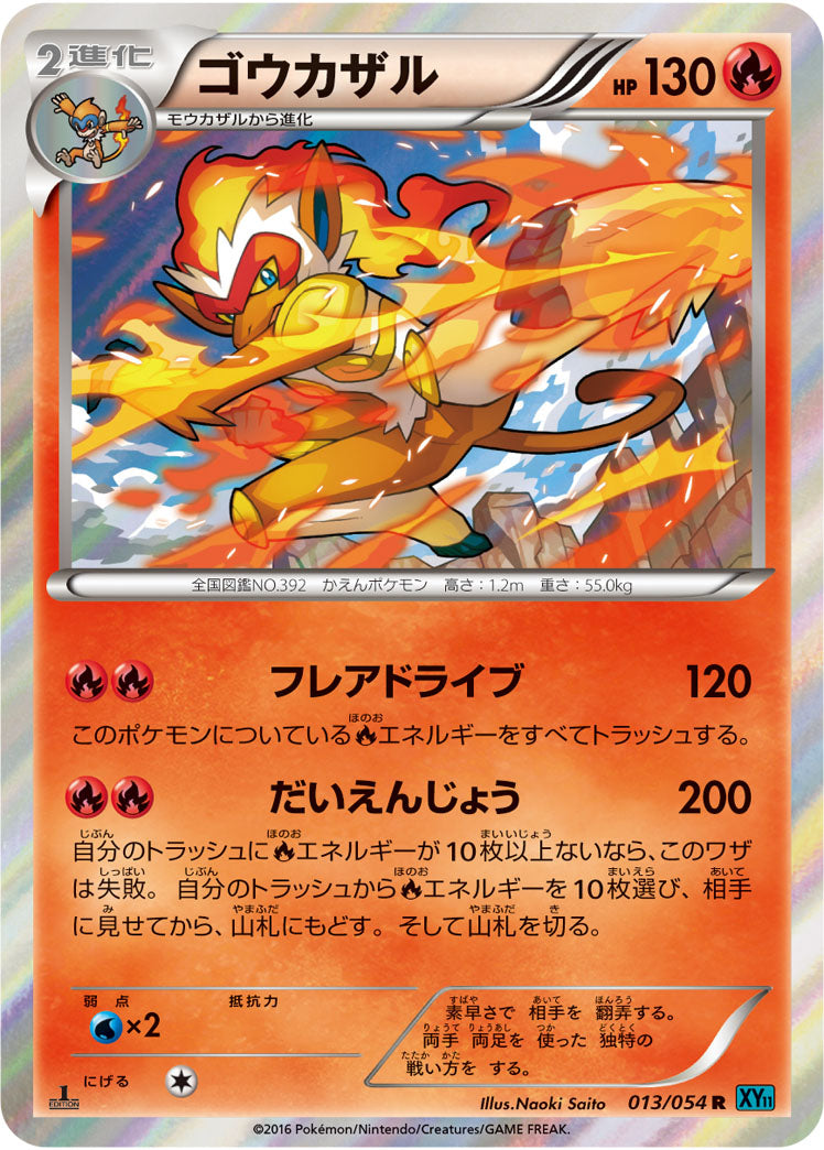 ゴウカザル[013/054][R][XY11青]