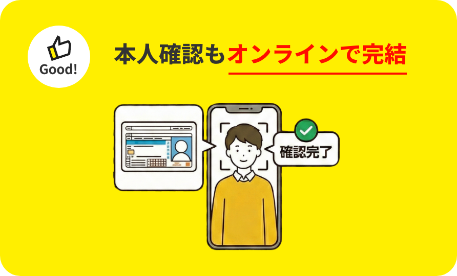 本人確認もオンラインで完結