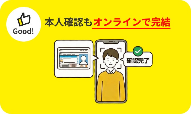 本人確認もオンラインで完結